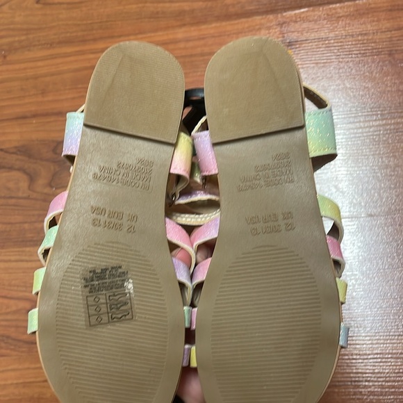 Primark Ombré Glitter‎ Cross Strap Sandals size 13 - Picture 4 of 6